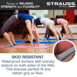 Strauss Yoga Mat, 4 mm (Grey) image 4