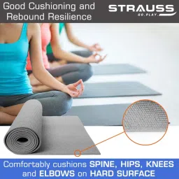 Strauss Yoga Mat, 4 mm (Grey) image 5