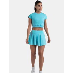 STRCH A-Line Mini Solid Skirts With Inner Short-picture-27