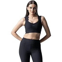 strch Women's Nylon Slim Fit RibFlex Bra | Seamless, Stretchable & Lightweight Activewear for Gym, Yoga, Running | Stylish & Supportive Fit-picture-46
