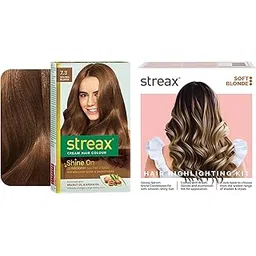 Streax Permanent Hair Colour, 100% Grey Coverage Highlight Kit | Blonde, Soft Blonde - Pack of 1-picture-47