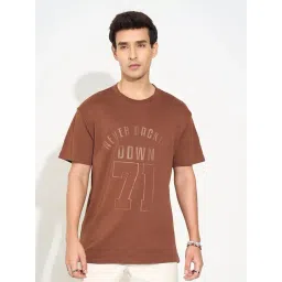 Street 808 By Pantaloons Dark Brown Relaxed Fit Printed T-Shirt-picture-11