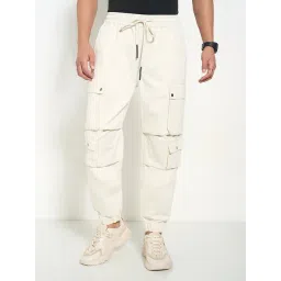 Street 808 By Pantaloons Off White Cotton Regular Fit Joggers-picture-11