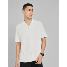 Street 808 By Pantaloons Off-White Cotton Relaxed Fit Shirt-picture-17