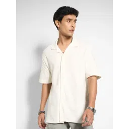 Street 808 By Pantaloons Off White Relaxed Fit Self Pattern Shirts-picture-25