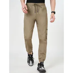 Street 808 By Pantaloons Olive Cotton Regular Fit Sports Joggers-picture-41