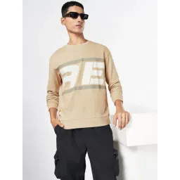 Street 808 by Pantaloons Warm Sand Cotton Loose fit T-Shirts-picture-33