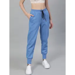 street 9 basics STREET 9 Women Blue Regular Fit Solid Joggers-picture-36