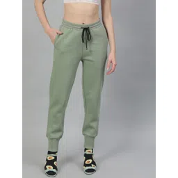 street 9 basics STREET 9 Women Olive Green Regular Fit Solid Joggers-picture-40