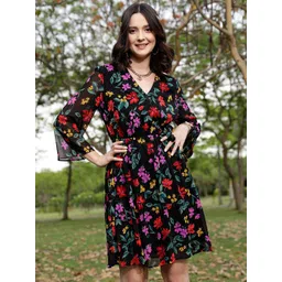 STREET 9 Floral Printed Fit & Flare Dress-picture-34
