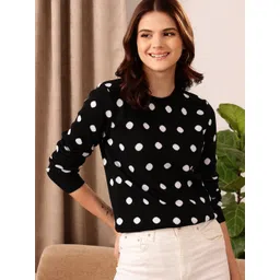 STREET 9 Geometric Printed Acrylic Pullover-picture-23