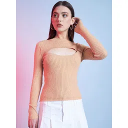 STREET 9 Long Sleeves Round Neck Ribbed Pullover-picture-39