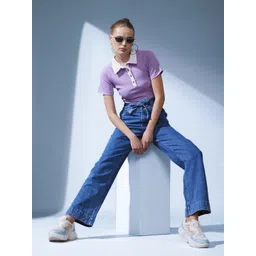 STREET 9 Polo Collar Short Raglan Sleeves Slim Fit T-shirt-picture-18