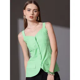 STREET 9 Shoulder Straps Sleeveless Cotton Top-picture-40