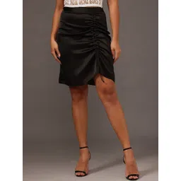 STREET 9 Women Above Knee Straight Slip On Mini Skirt-picture-21