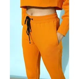 STREET 9 Women Bright Orange Typography Gym Kit Trousers image 3