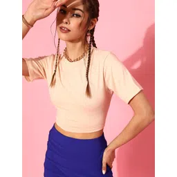 STREET 9 Women Classy Beige Solid Top-picture-35