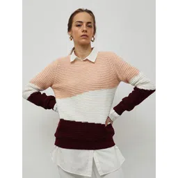 STREET 9 Women Colourblocked Pullover-picture-42