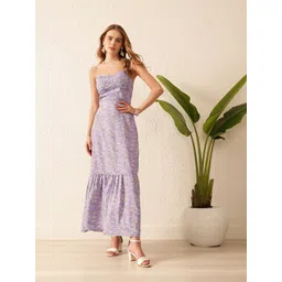 STREET 9  Women Floral Printed Drop-Waist Dress-picture-25