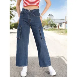 STREET 9 Women Jean Wide Leg High-Rise Pure Cotton Jeans-picture-26