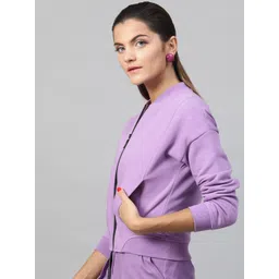 STREET 9 Women Lavender Printed Lightweight Bomber image 3