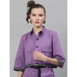 STREET 9 Women Lavender Printed Lightweight Tailored Jacket-picture-12