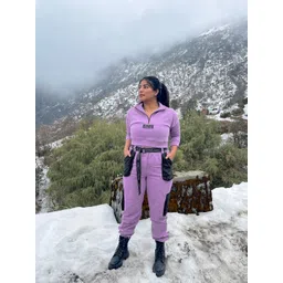 STREET 9 Women Lavender Solid Crop Sweatshirt-picture-36