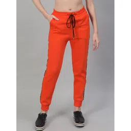 STREET 9 Women Orange Regular Fit Solid Joggers-picture-23