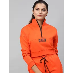 STREET 9 Women Orange Solid Sweatshirt-picture-10