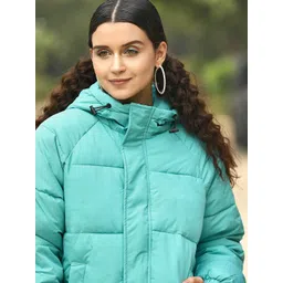 STREET 9 Women Teal Solid Jacket image 2