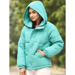 STREET 9 Women Teal Solid Jacket image 5