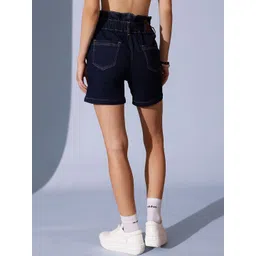 STREET 9 Women Washed High-Rise Denim Denim Shorts image 4