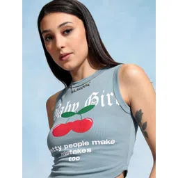 street by tokyo talkies Tokyo Talkies Typography Printed Crop Top-picture-41