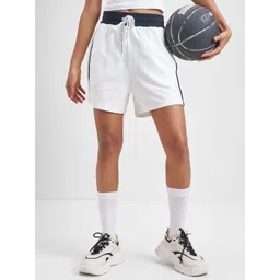 Street By Tokyo Talkies Women Colourblocked Relaxed Fit Mid-Rise Cotton Sports Shorts-picture-40