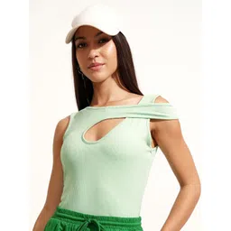 Street By Tokyo Talkies Women Cut Out Fitted Top-picture-17