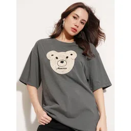 Street By Tokyo Talkies Women Graphic Printed Round Neck Oversized T-shirt-picture-35