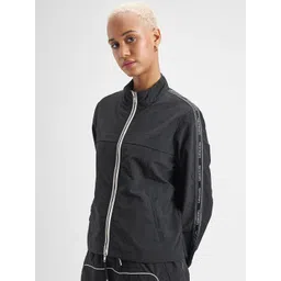 Street By Tokyo Talkies Women Mock Collar Solid Tailored Jacket-picture-23