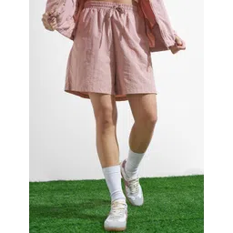 Street By Tokyo Talkies Women Solid Elasticated Waist Shorts-picture-24