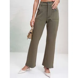 Street By Tokyo Talkies Women Solid Flared Trousers-picture-38