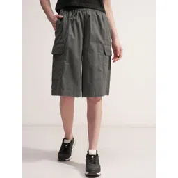 Street By Tokyo Talkies Women Solid Mid-Rise Shorts-picture-23