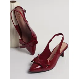 Street Style Store PU Kitten Mules with Bows-picture-16