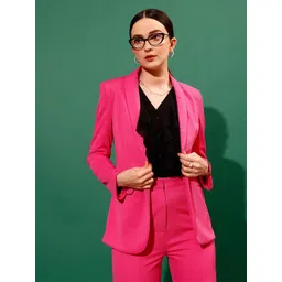 street9 Women Solid Double Breasted Casual Blazer-picture-13