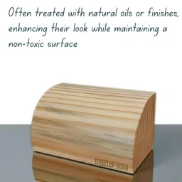 streetup india Streetup India® Wooden Quarter Round Yoga Block Set of 2 With Eco-Freindly Pine Wood| Iyengar Yoga Block |Size 7X4X4 Inches image 5