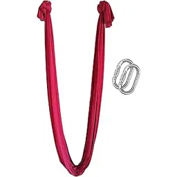 Streetup India® Lycra Fabric Aerial Swing/Yoga Hamock With 20 Feet Long Fabric With 2 Carabiner-picture-40