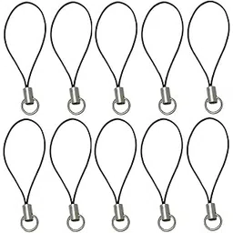 STRING ROPE CORD NYLON WITH JUMP RING CLASP FOR CELL PHONE COVER KEYRING PENDRIVE CHRISTMAS TREE DECORATION DIY JEWELLERY STRAPS PACK OF 10, COLOR-picture-16