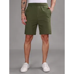 String Scape Men Ribbed Textured Cotton Shorts-picture-28