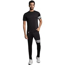 Striped Men's Tracksuit Athletic Set Moisture-Wicking Fabric Breathable Design Cotton Blend Casual Regular Fit Striped Tracksuit Nightsuit Co-ord for MenBoys-picture-43