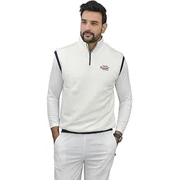 Striter Polyester Cricket Sweater/Off White Color::Pullover for Men's Casual,Formal,Sports., Large-picture-19