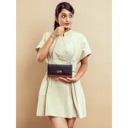 Strokes by Namrata Mehta Black & Charcoal Caramel Small Clutch-picture-21