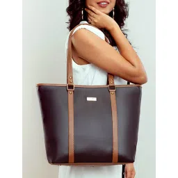 Strokes by Namrata Mehta Black Medium Tote Bag image 1